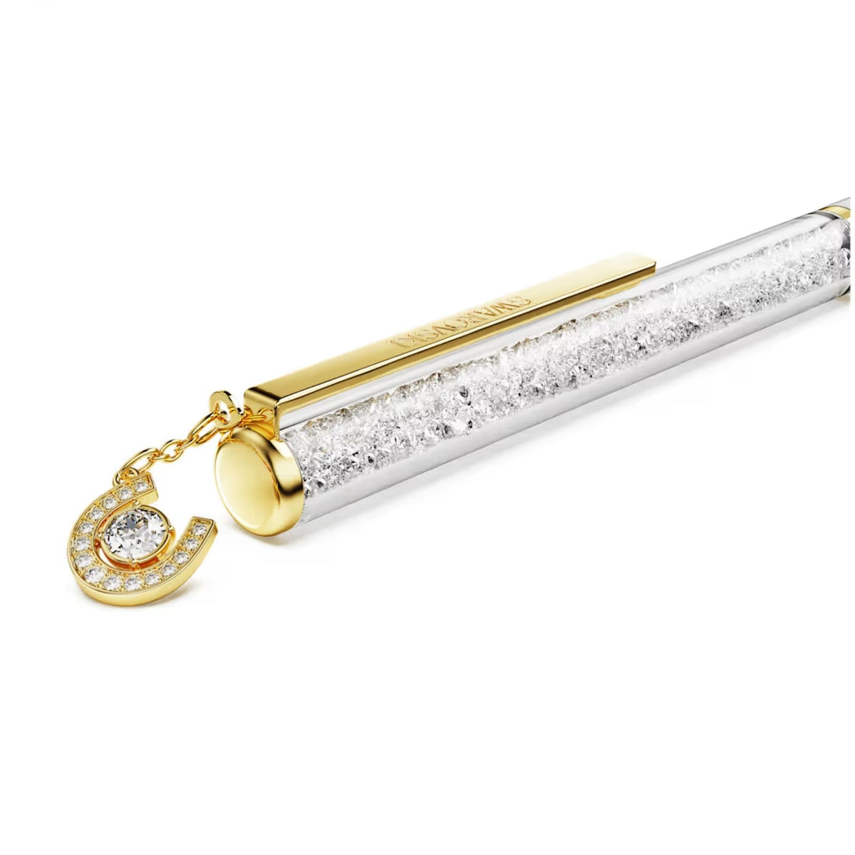 Swarovski Crystalline kuulakärkikynä, valkoinen, kullansävyinen ja kirkkaat kristallit, 5740699