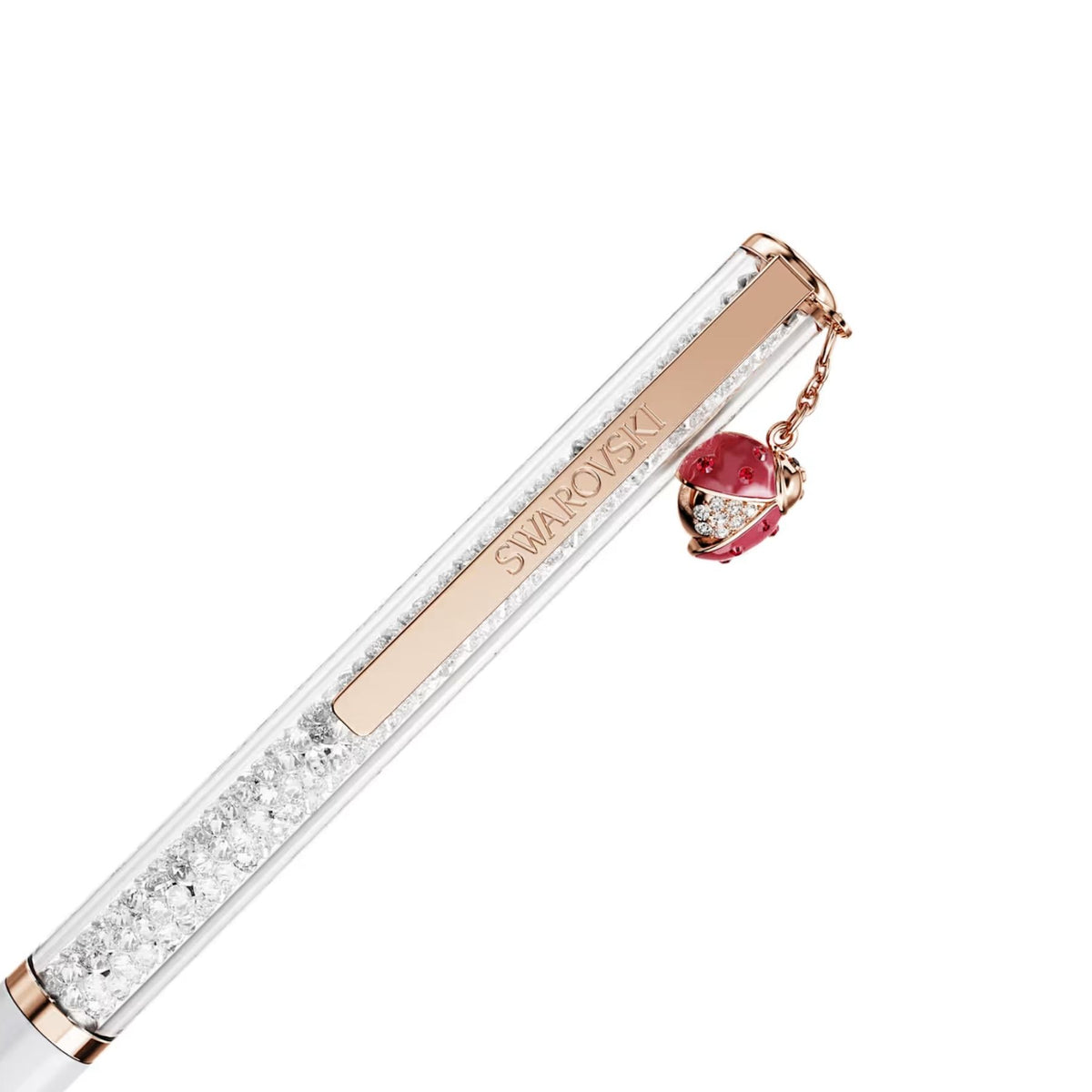 Swarovski Crystalline kuulakärkikynä, valkoinen, rosekullansävyinen ja kirkkaat kristallit, 5732981