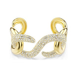 Swarovski Dextera Cuff rannekoru, keltakullattu ja kirkkaat kristallit