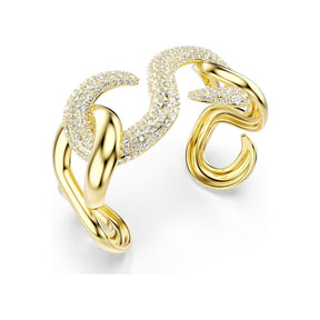 Swarovski Dextera Cuff rannekoru, keltakullattu ja kirkkaat kristallit