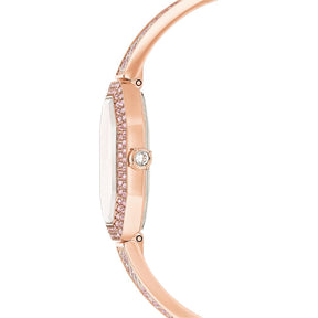 Swarovski Dextera bangle rannekello, ruusukullanväri ja vaaleanpunaiset kristallit, 5717588