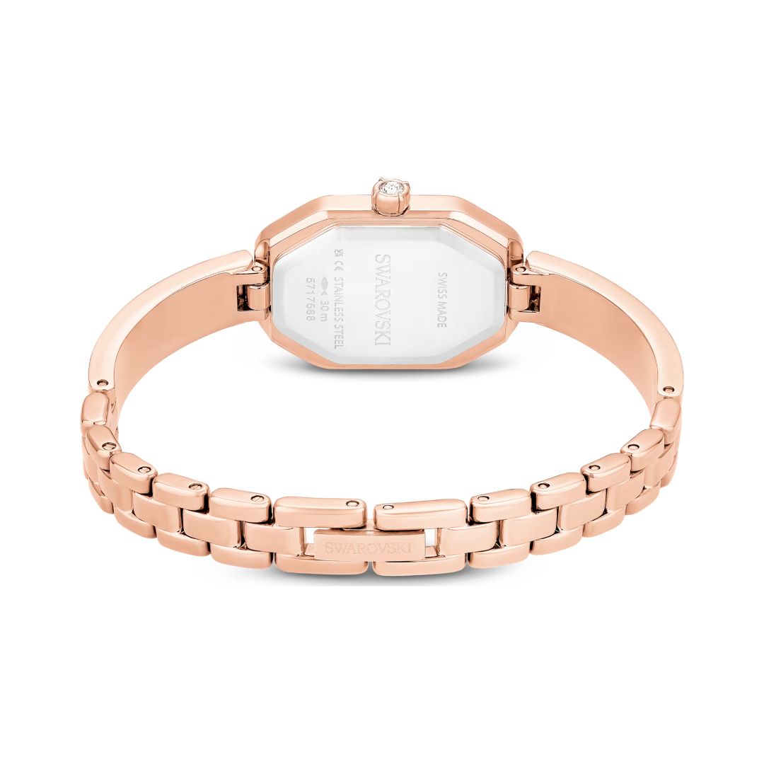 Swarovski Dextera bangle rannekello, ruusukullanväri ja vaaleanpunaiset kristallit, 5717588