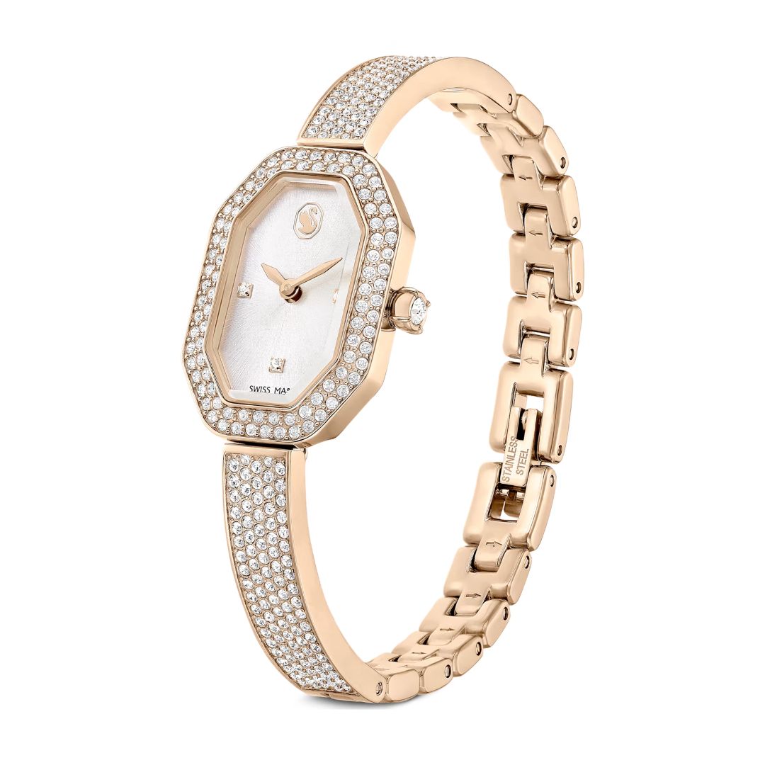 Swarovski Dextera bangle rannekello, samppanjakullanväri ja kirkkaat kristallit, 5672987