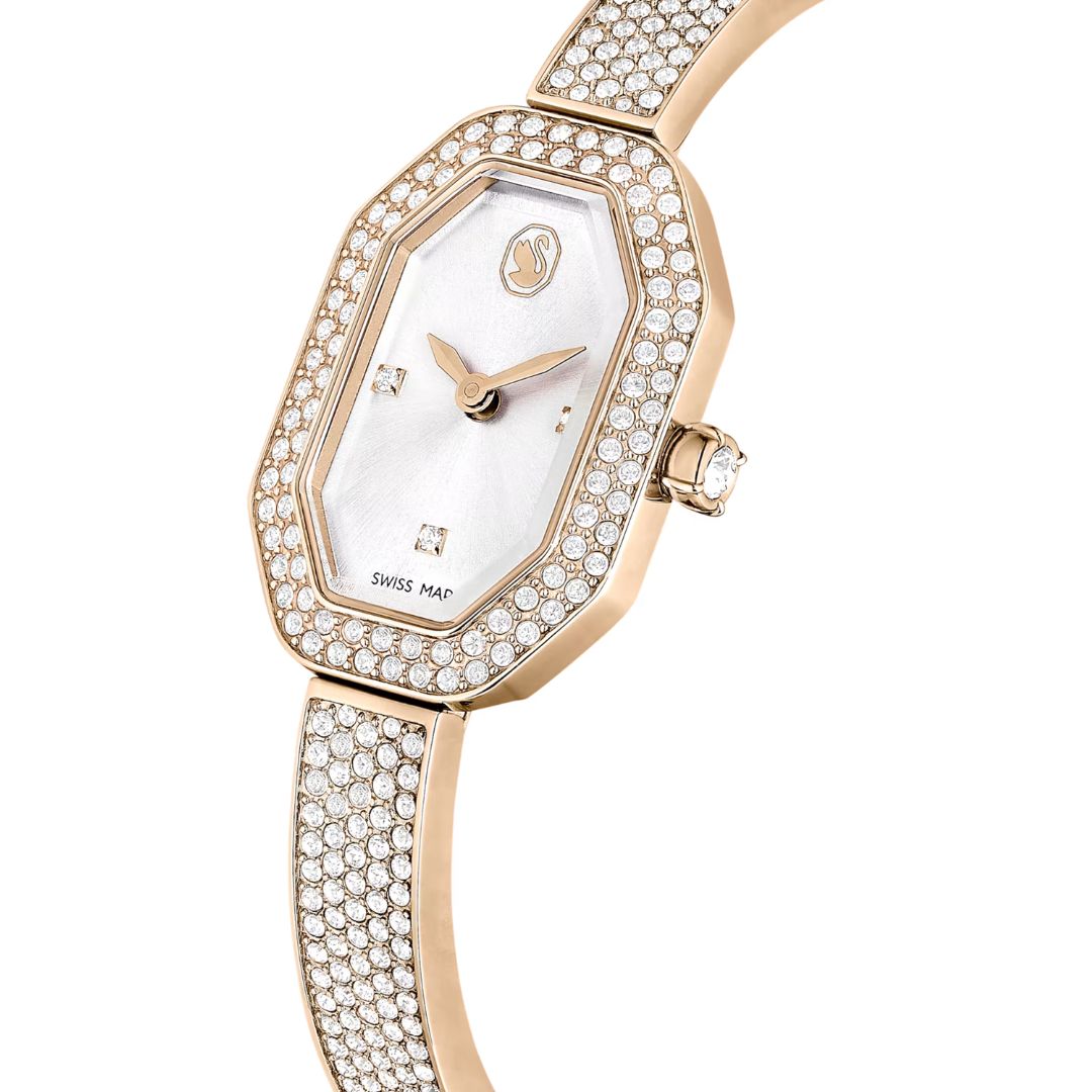Swarovski Dextera bangle rannekello, samppanjakullanväri ja kirkkaat kristallit, 5672987