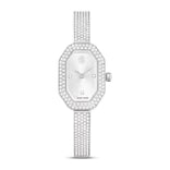 Swarovski Dextera bangle rannekello, vaalea metalli ja kirkkaat kristallit, 5672977
