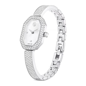 Swarovski Dextera bangle rannekello, vaalea metalli ja kirkkaat kristallit, 5672977