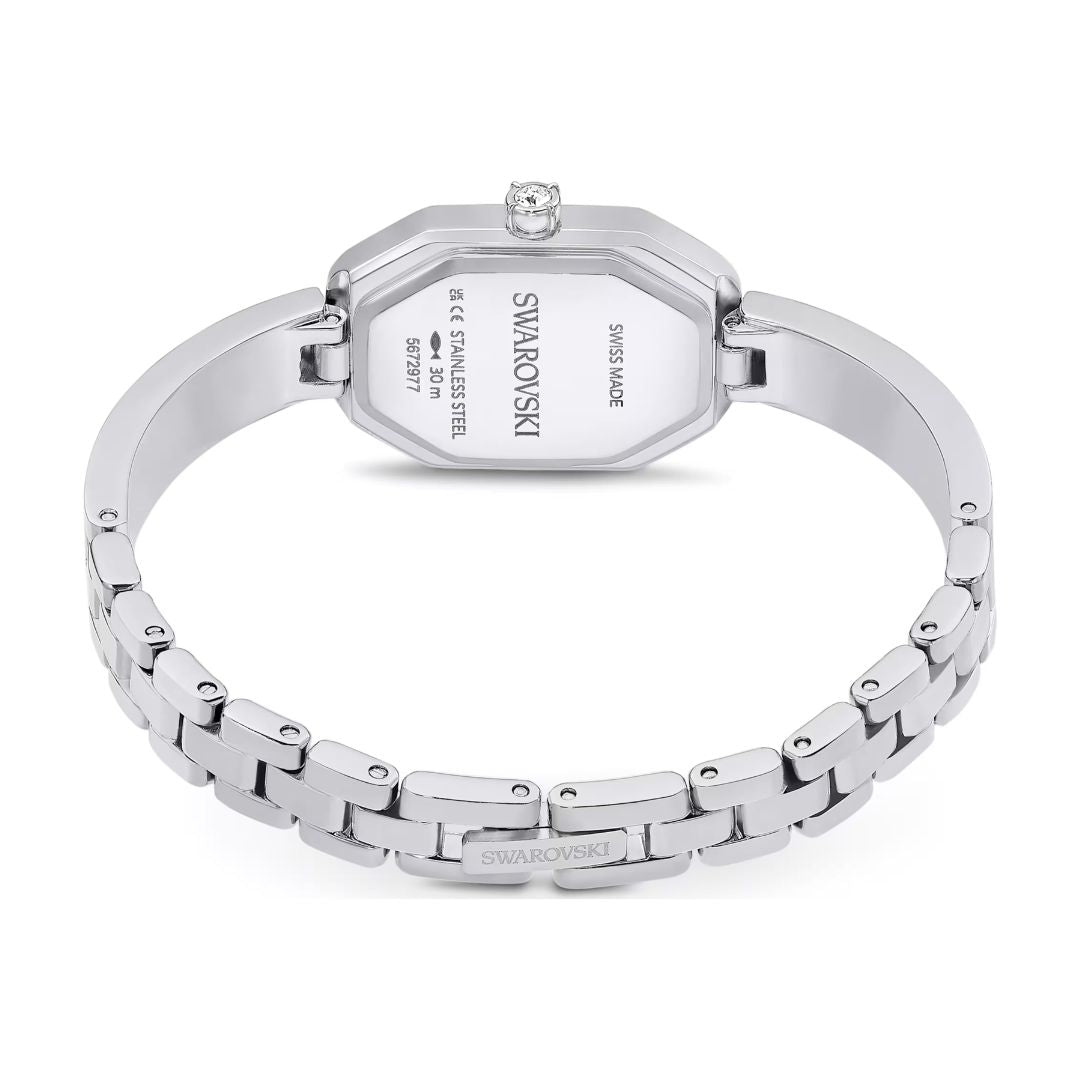 Swarovski Dextera bangle rannekello, vaalea metalli ja kirkkaat kristallit, 5672977