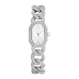 Swarovski Dextera chain rannekello, hopeanväri ja kirkkaat kristallit, 5668899