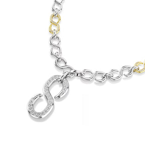 Swarovski Dextera kaulakoru, keltakullattu ja kirkkaat kristallit, 5743785