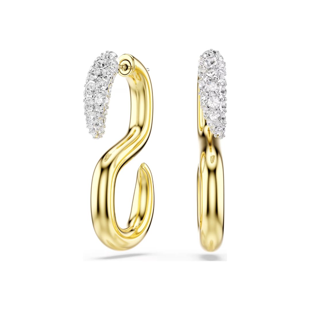 Swarovski Dextera korvakorut, keltakullattu ja kirkkaat kristallit 5741796