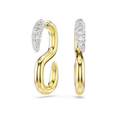 Swarovski Dextera korvakorut, keltakullattu ja kirkkaat kristallit 5741796