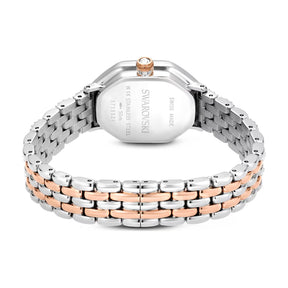 Swarovski Dextera octagon rannekello, hopeanväri, ruusukullanväri ja kirkkaat kristallit, 5715521