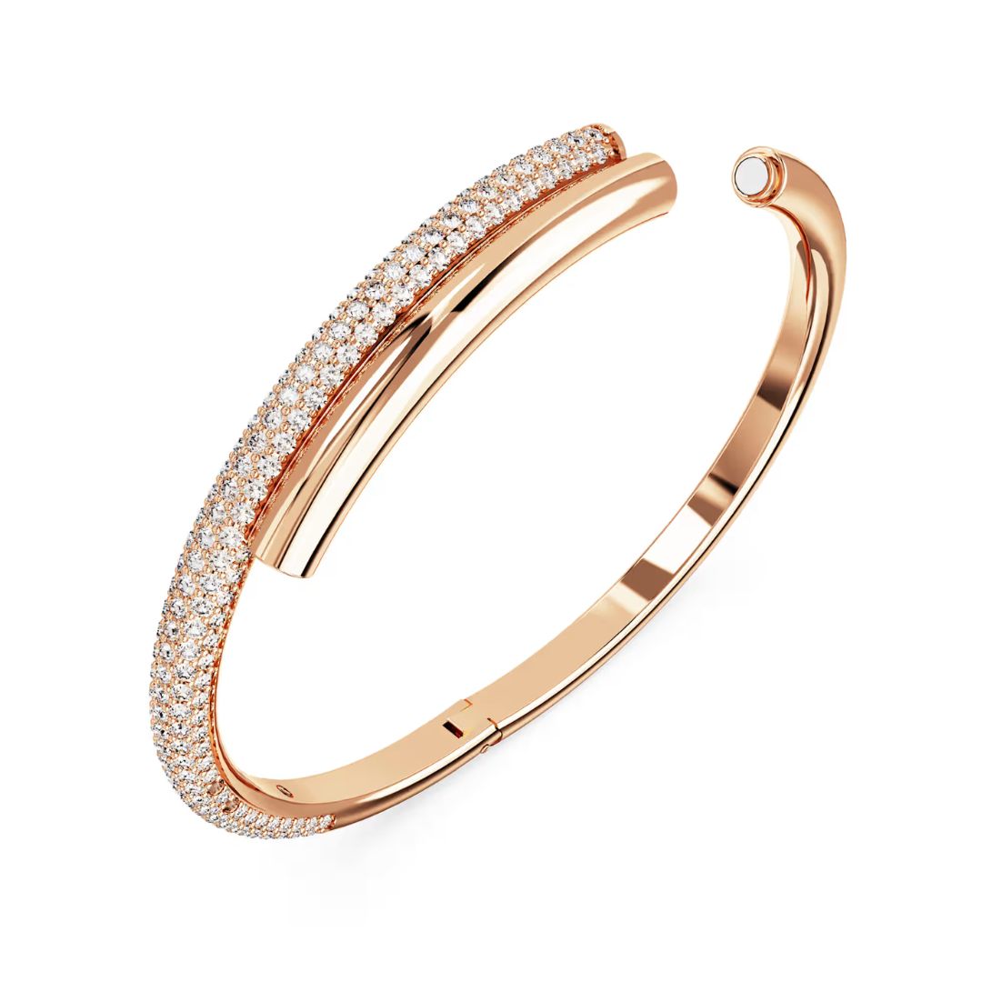 Swarovski Dextera Bracelet, Rose Gold-Tone and White Crystals 5692267