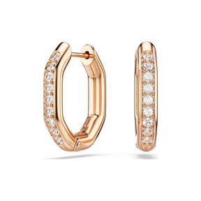 Swarovski Dextera rengaskorvakorut, S-koko, rosekullattu ja kirkkaat kristallit, 5743798