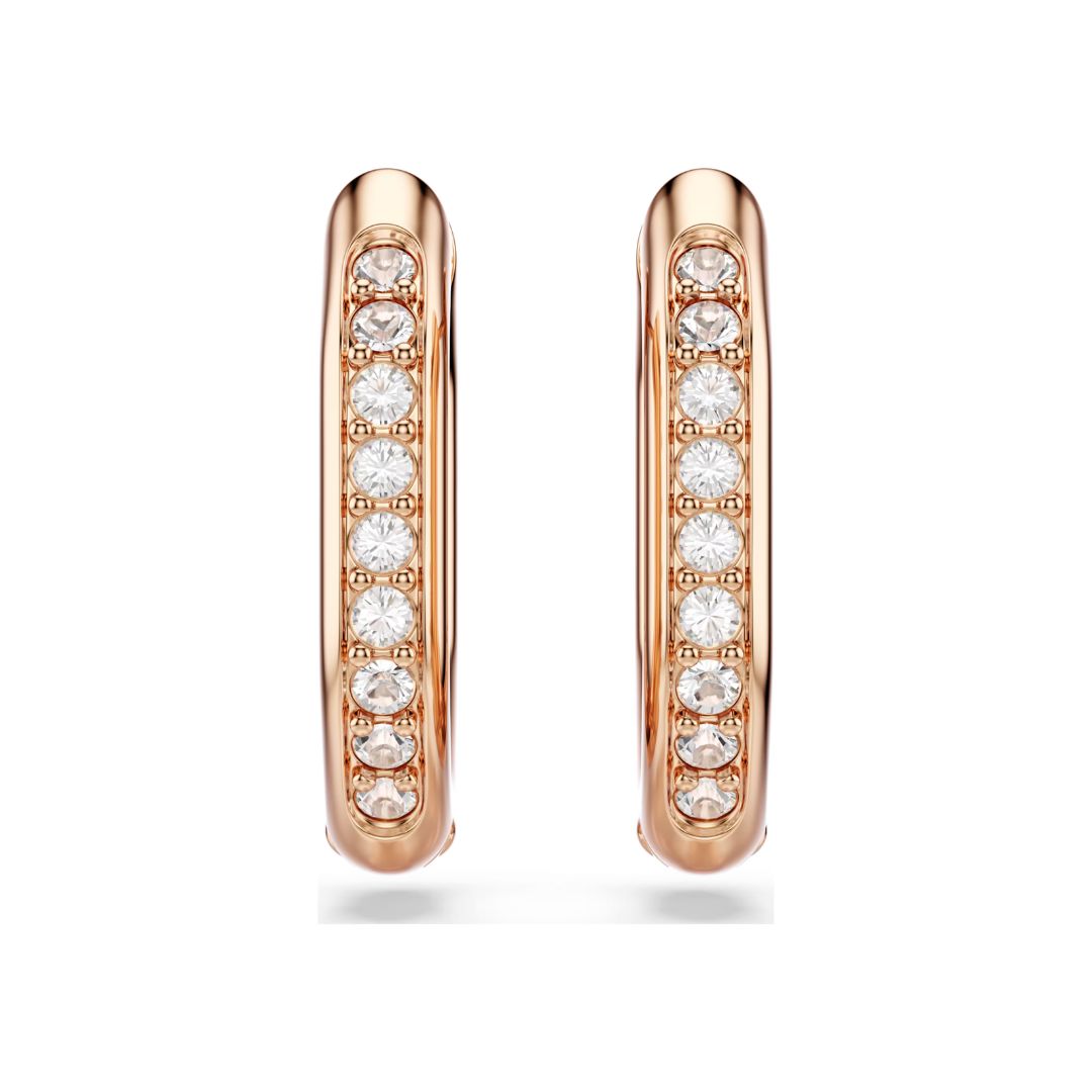 Swarovski Dextera rengaskorvakorut, S-koko, rosekullattu ja kirkkaat kristallit, 5743798