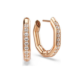 Swarovski Dextera rengaskorvakorut, S-koko, rosekullattu ja kirkkaat kristallit, 5743798