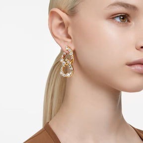 Swarovski Dextera rengaskorvakorut, keltakullan värinen ja kirkkaat kristallit 5663263