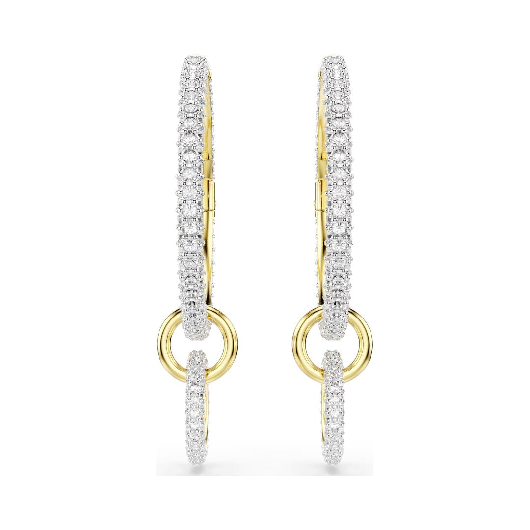 Swarovski Dextera rengaskorvakorut, keltakullattu ja kirkkaat kristallit, 5738201