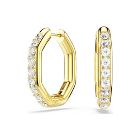 Swarovski Dextera rengaskorvakorut, koko M, keltakullattu ja kirkkaat kristallit, 5724584