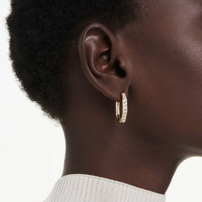 Swarovski Dextera rengaskorvakorut, koko M, keltakullattu ja kirkkaat kristallit, 5724584