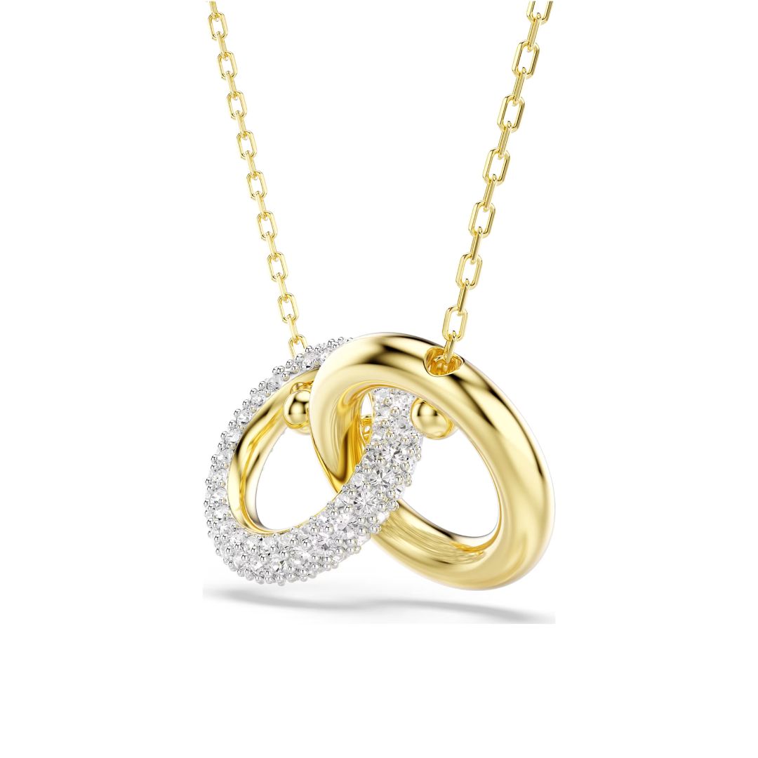 Swarovski Dextera riipus, keltakullattu ja kirkkaat kristallit, 5668820