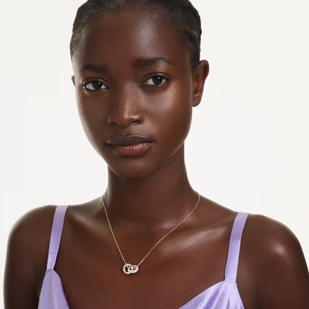 Swarovski Dextera riipus, rosekullattu ja kirkkaat kristallit, 5738200