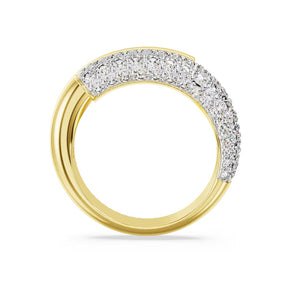 Swarovski Dextera sormus, keltakullanväri ja kirkkaat kristallit