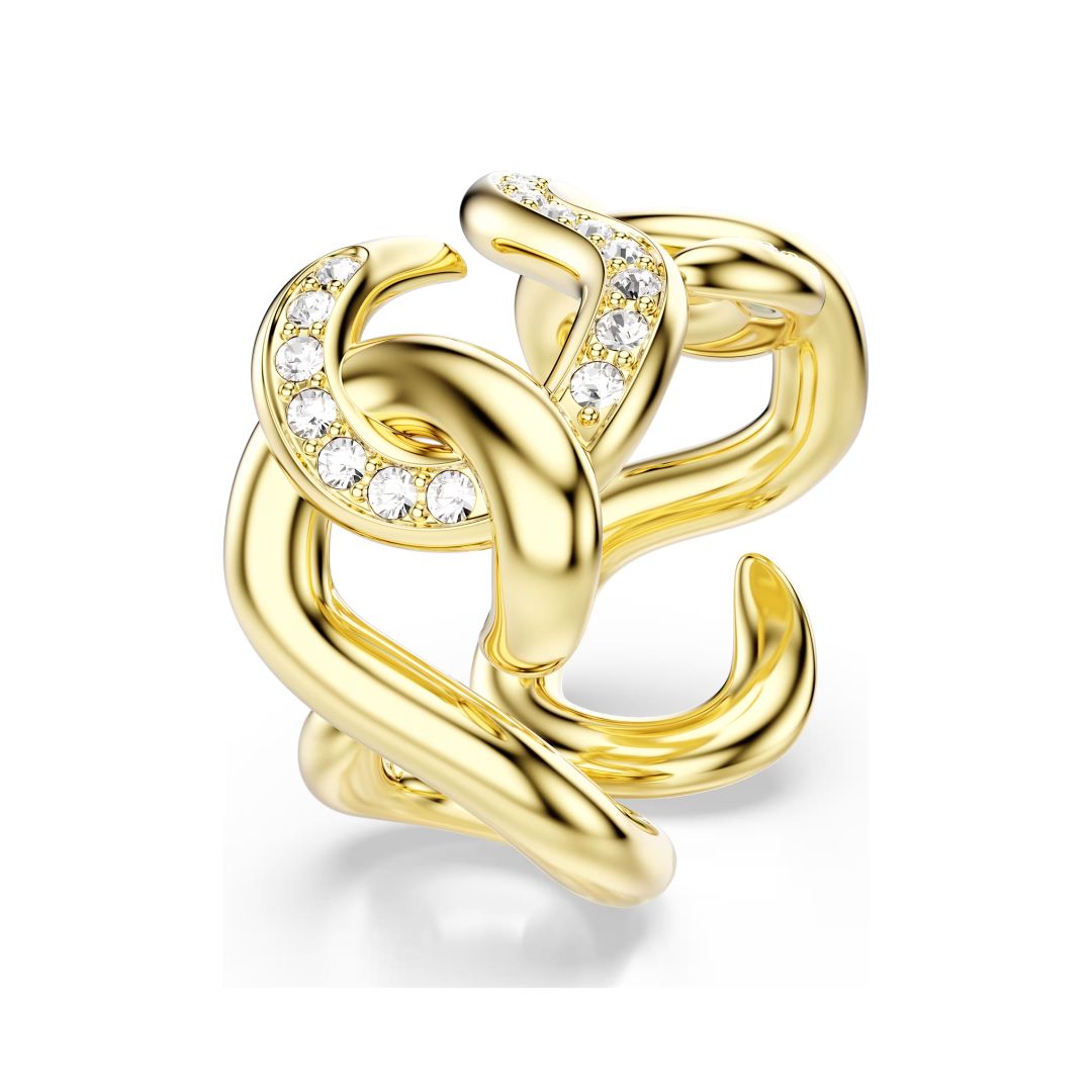  Swarovski Dextera sormus, keltakullattu ja kirkkaat kristallit