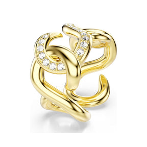  Swarovski Dextera sormus, keltakullattu ja kirkkaat kristallit