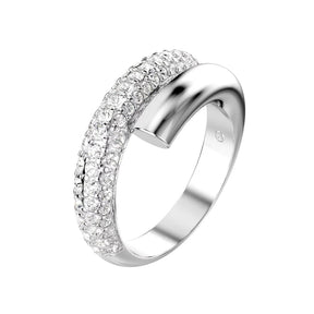 Swarovski Dextera sormus, vaalea metalli ja kirkkaat kristallit, 5695938