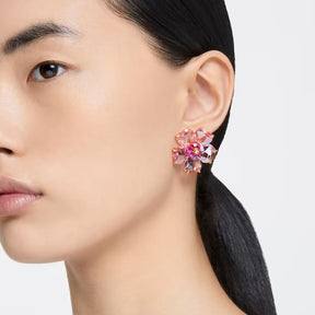 Swarovski Florere Flower korvakorut, keltakullanväri ja pinkit kristallit, 5650563