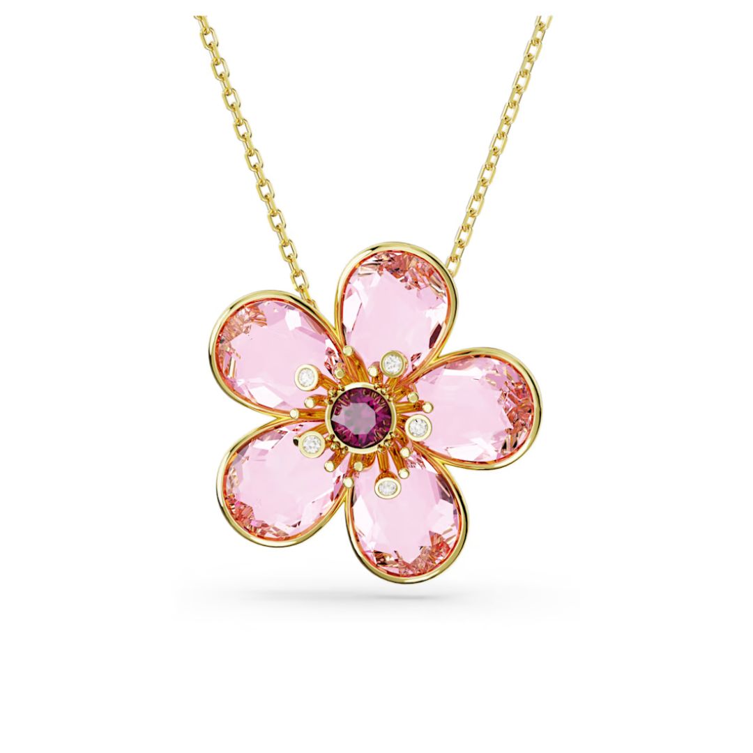 Rose gold flower pendant hotsell