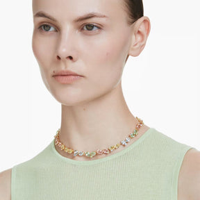 Swarovski Gema Tennis kaulakoru, keltakullanväri ja kirkkaat kristallit, 5714836