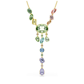 Swarovski Gema Y kaulakoru, keltakullattu ja eriväriset kristallit, 5737451