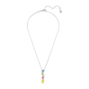 Swarovski Gema Y riipus, vaalea metalli ja eri väriset kristallit 5692421