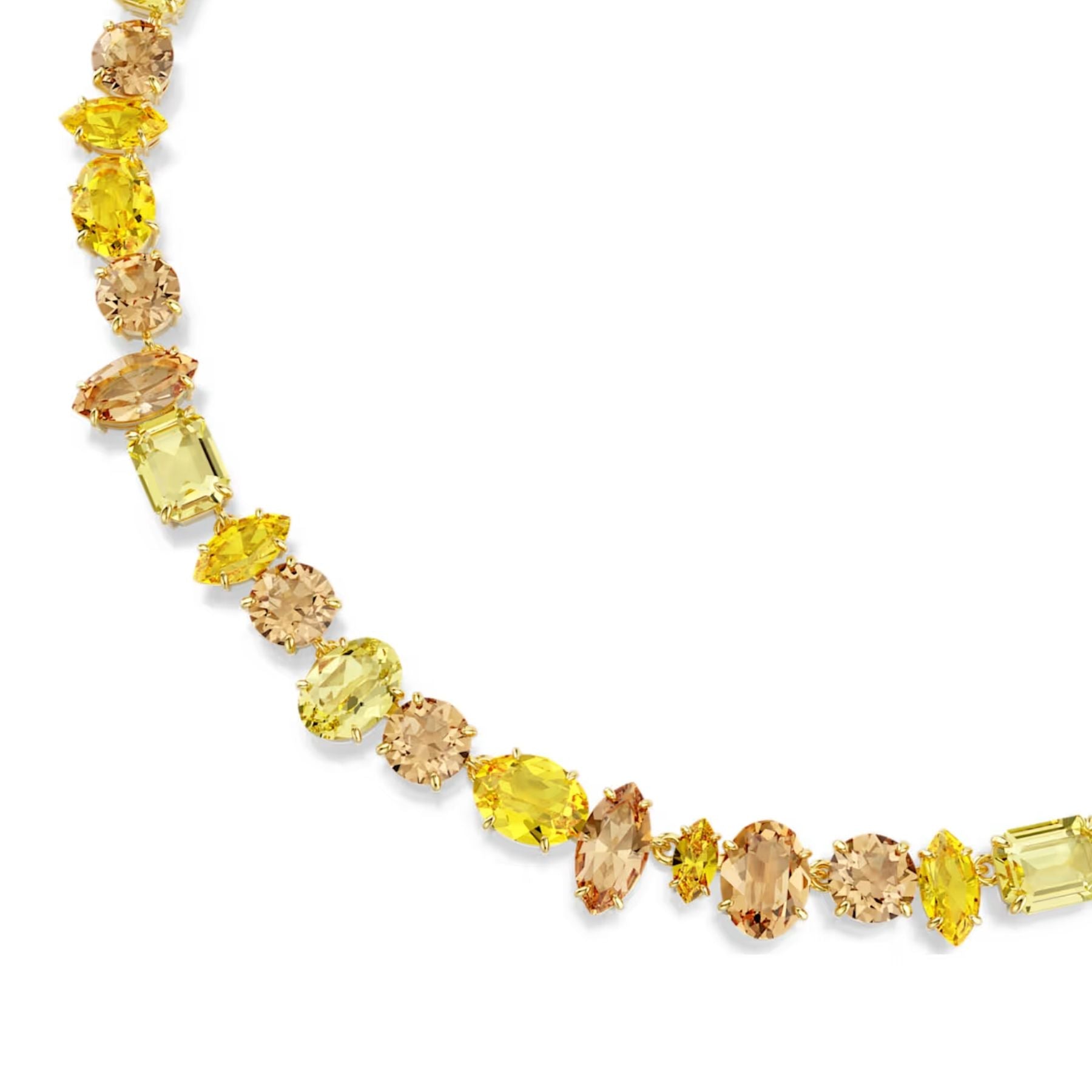 Swarovski Gema kaulakoru, keltakullattu ja keltaiset kristallit, 5754259