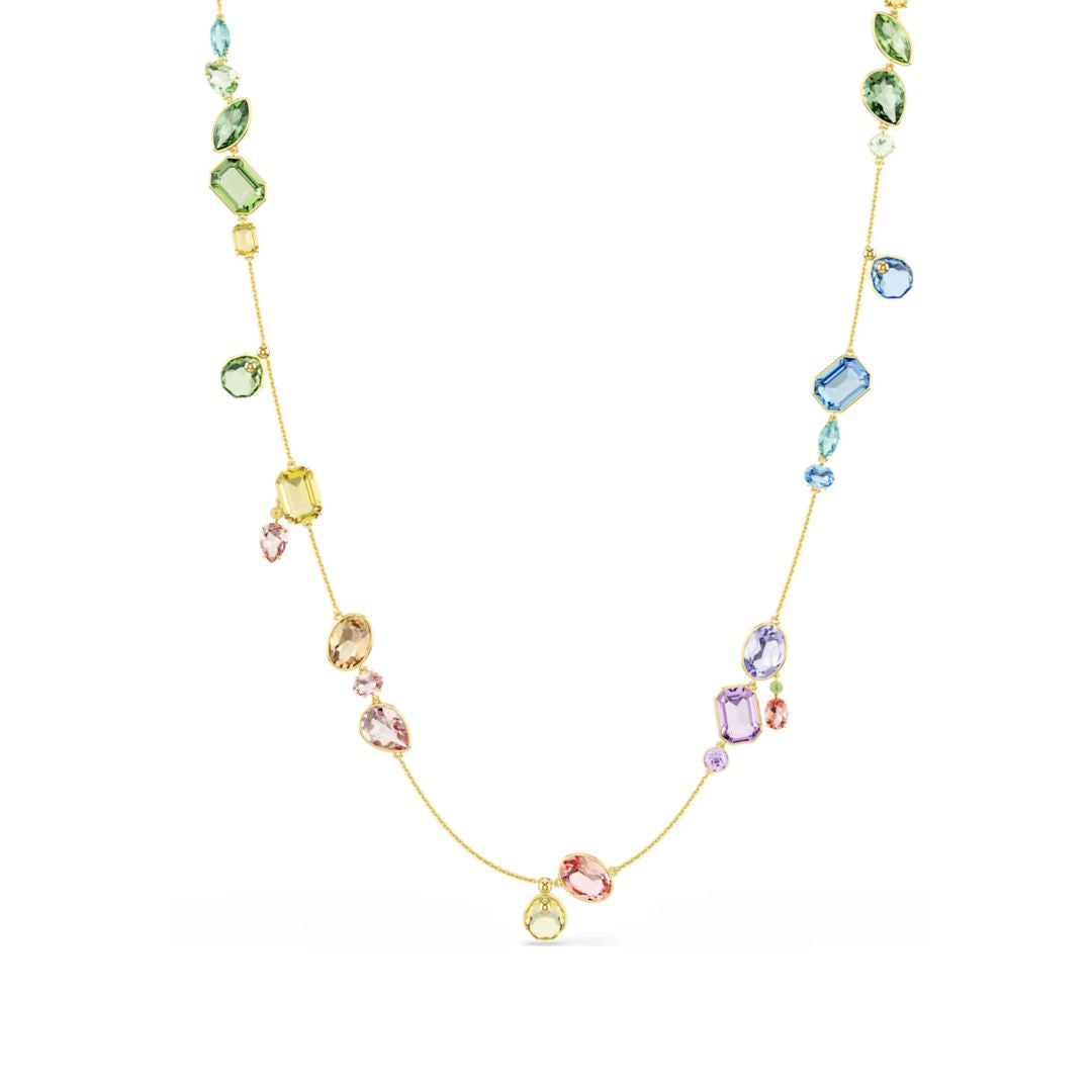 Swarovski Gema kaulakoru, keltakullattu ja eriväriset kristallit, 5737457
