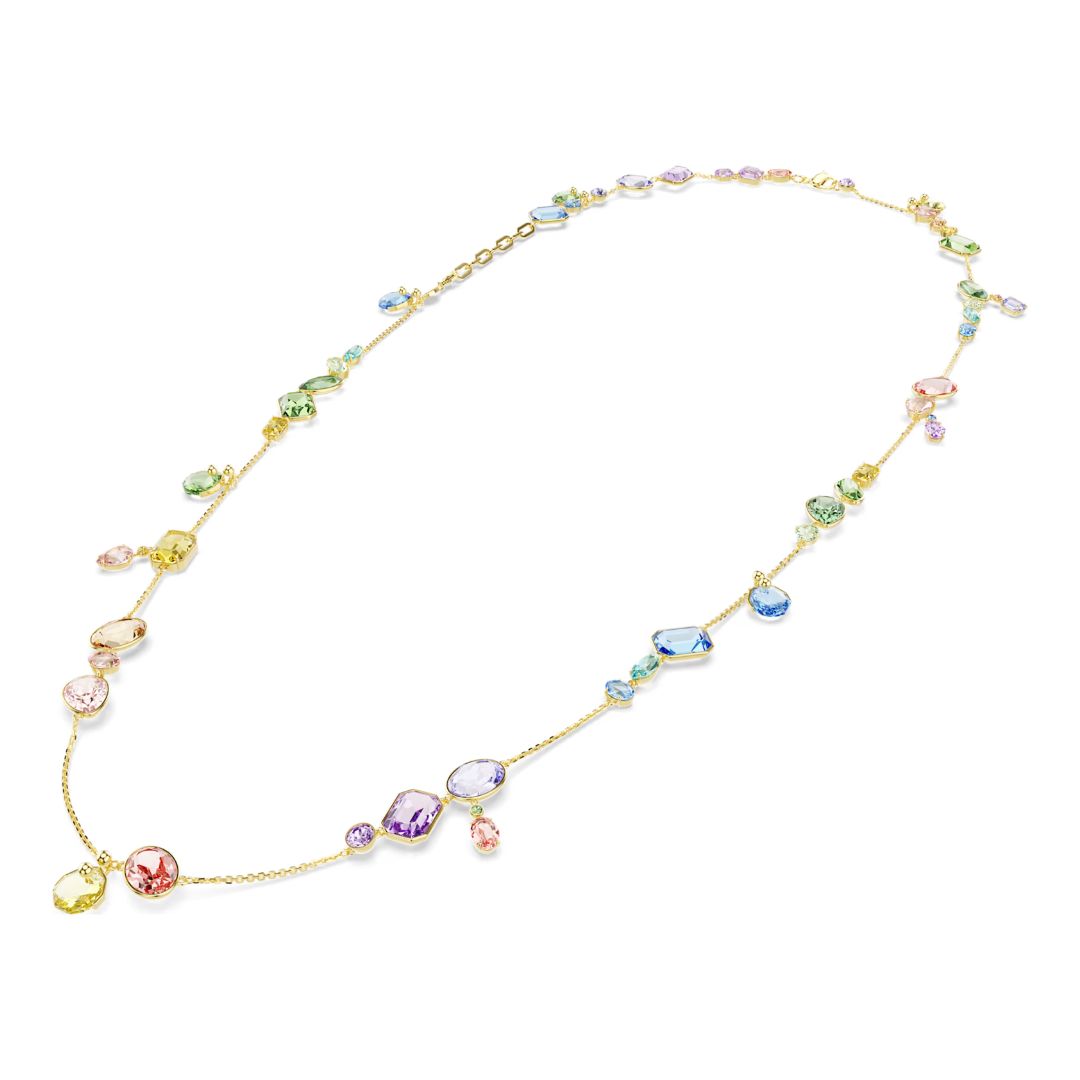 Swarovski Gema kaulakoru, keltakullattu ja eriväriset kristallit, 5737457
