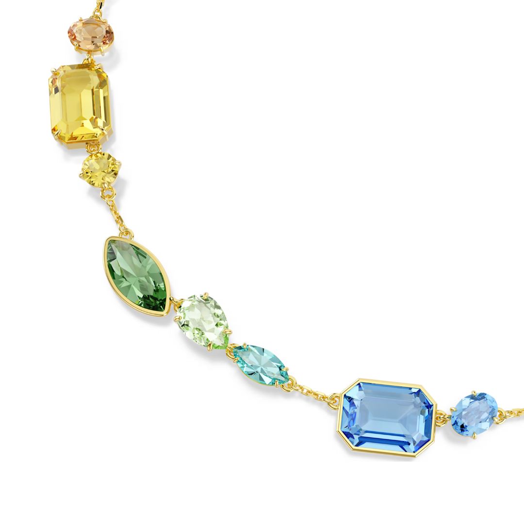 Swarovski Gema kaulakoru, keltakullattu ja eriväriset kristallit, 5741584