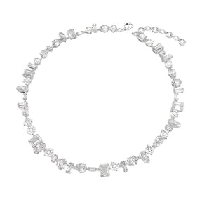 Swarovski Gema kaulakoru, vaalea metalli ja kirkkaat kristallit