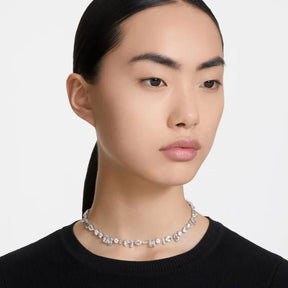 Swarovski Gema kaulakoru, vaalea metalli ja kirkkaat kristallit