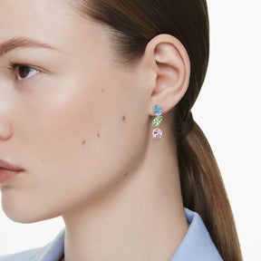 Swarovski Gema korvakorut vaalea metalli ja eri väriset kristallit 5692406