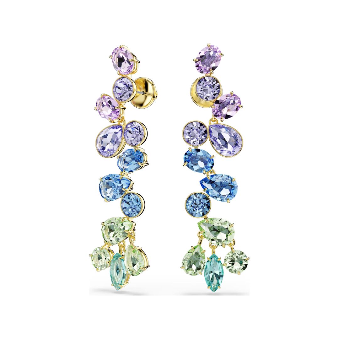 Swarovski Gema korvakorut, keltakullattu ja eriväriset kristallit, 5751294