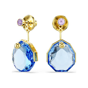 Swarovski Gema korvakorut, keltakullattu, siniset ja violetit kristallit, 5737449