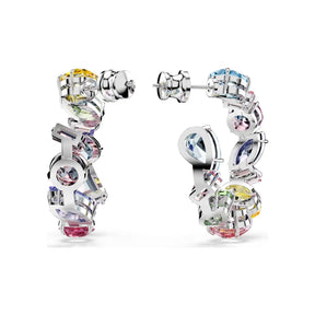 Swarovski Gema rengaskorvakorut vaalea metalli ja eri väriset kristallit 5692412