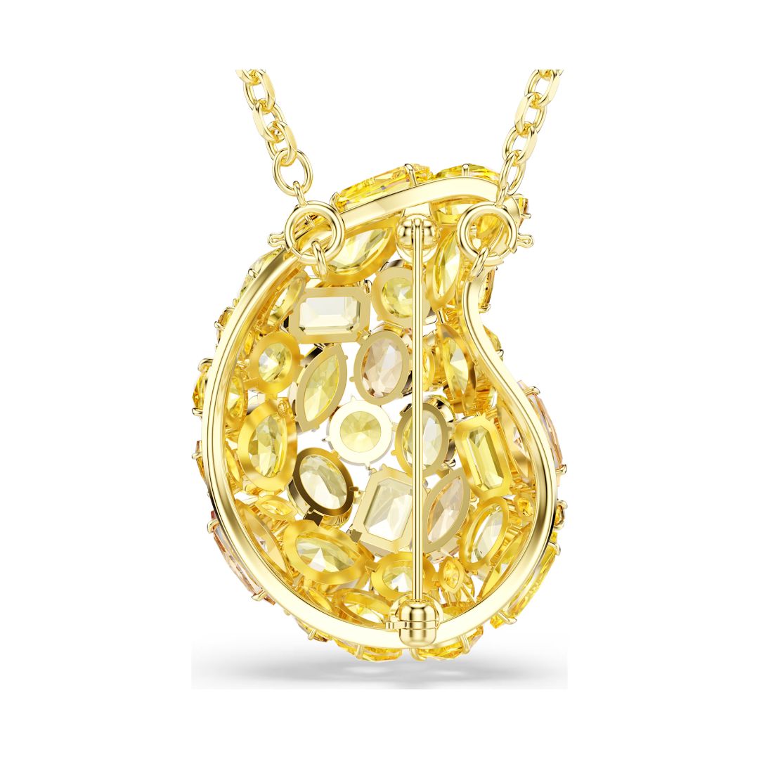 Swarovski Gema riipus ja rintakoru, keltakullanväri ja keltaiset kristallit 5732839
