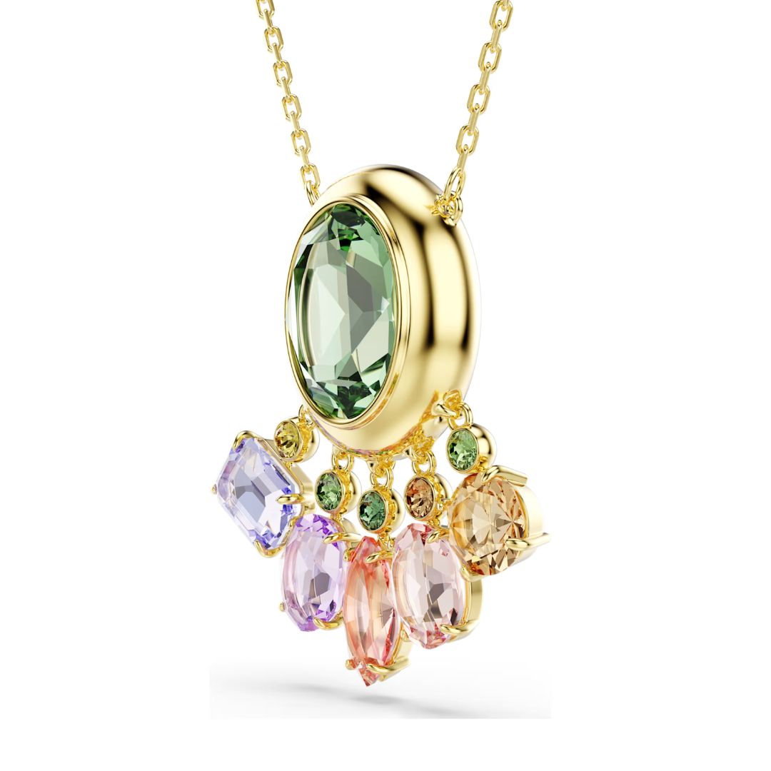 Swarovski Gema riipus, keltakullattu ja eriväriset kristallit, 5741587