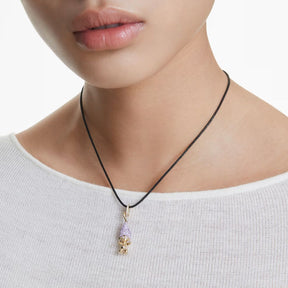 Swarovski Good Luck Troll riipus, keltakullanväri ja violetit kristallit 5691943