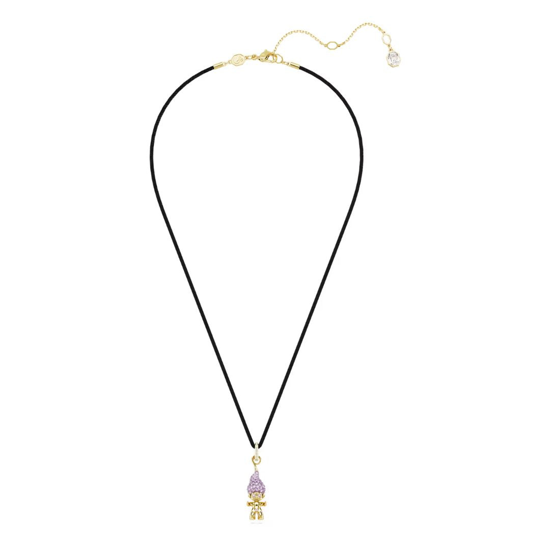 Swarovski Good Luck Troll Pendant, Yellow Gold-Tone and Purple Crystal