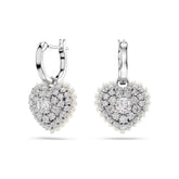 Swarovski Hyperbola Heart korvakorut, vaalea metalli ja kirkkaat kristallit, 5684384